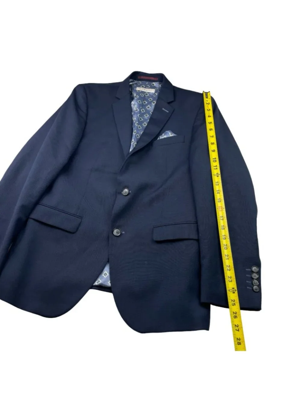 Bugatti Men’s Wool Blend 2-Button Blazer Navy Blue • 40R US | 50 EU